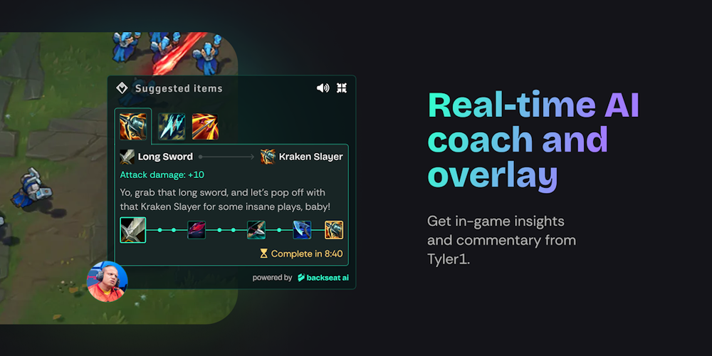 Backseat AI by Tyler1 website screenshot Backseat AI by Tyler1 website screenshot