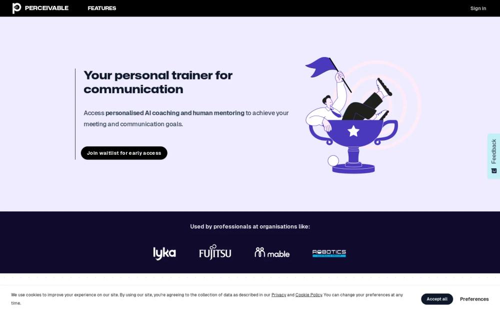 Perceivable website screenshot Perceivable website screenshot