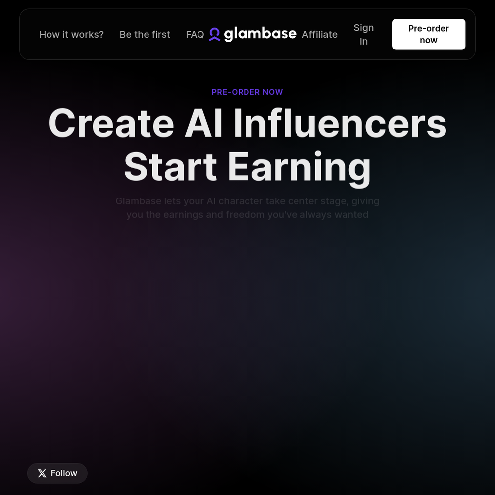 Glambase website screenshot Glambase website screenshot