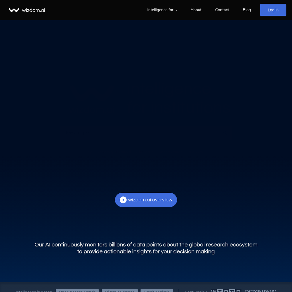 Wizdom website screenshot Wizdom website screenshot