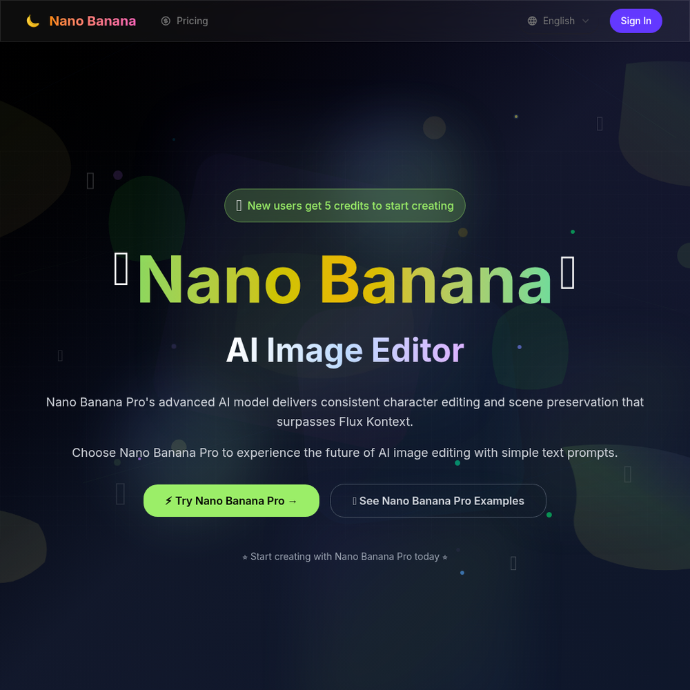 Nano Banana Pro website screenshot Nano Banana Pro website screenshot
