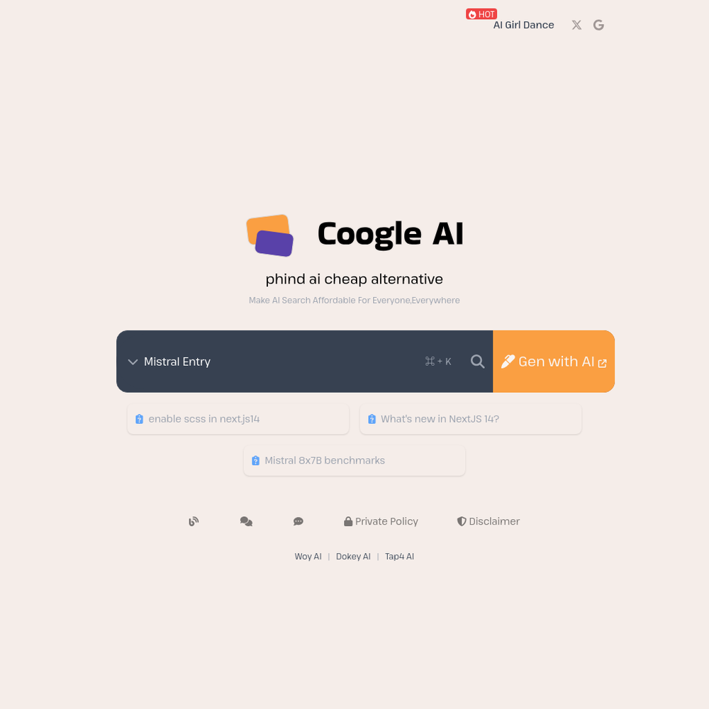 Phind AI website screenshot Phind AI website screenshot
