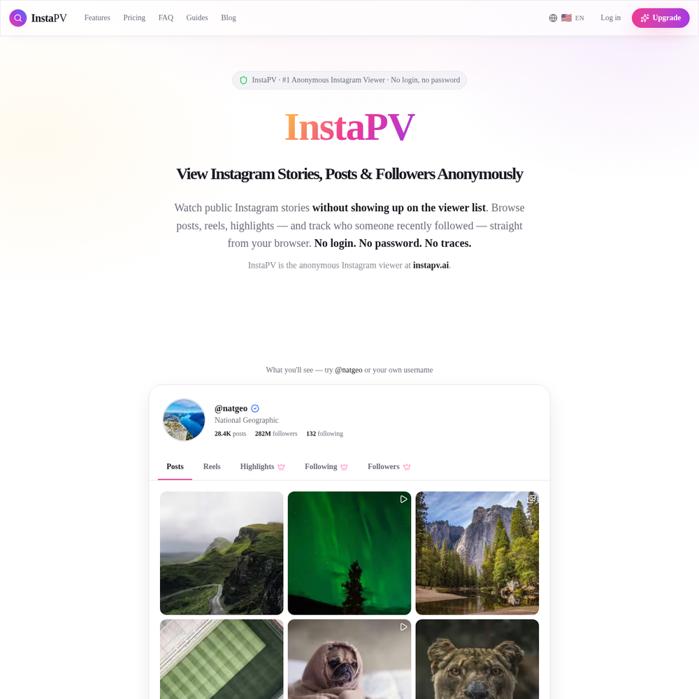 InstaPV website screenshot InstaPV website screenshot
