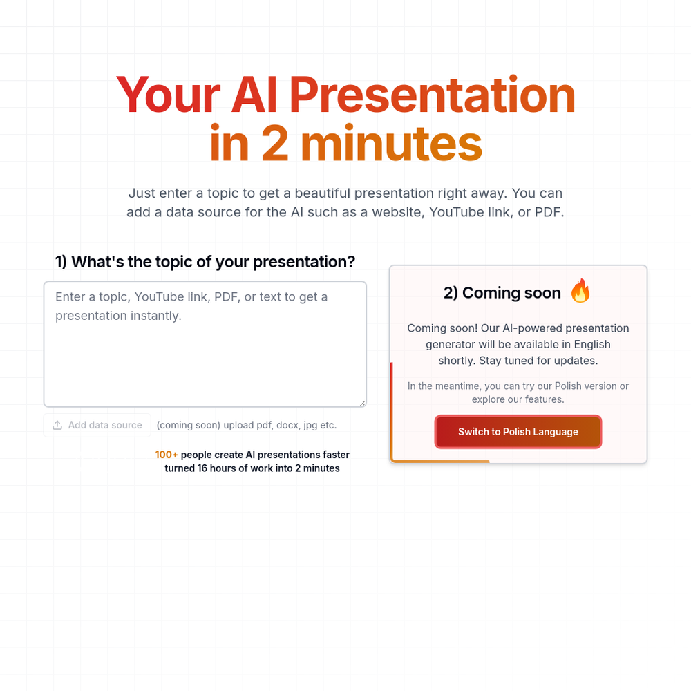 AI Presentation website screenshot AI Presentation website screenshot