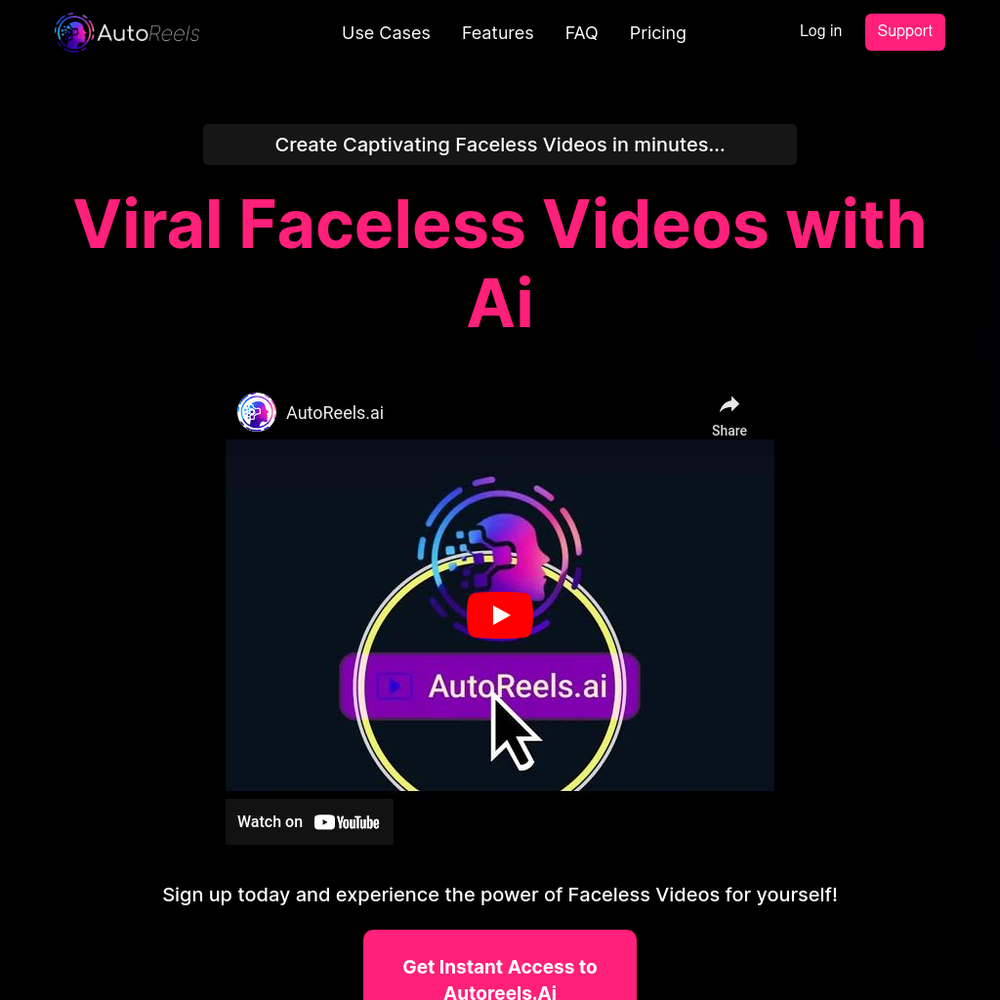 AutoReels.Ai website screenshot AutoReels.Ai website screenshot