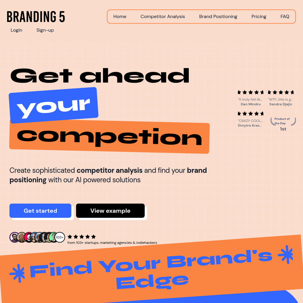 Branding5 website screenshot Branding5 website screenshot