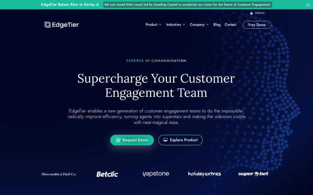 EdgeTier website screenshot EdgeTier website screenshot