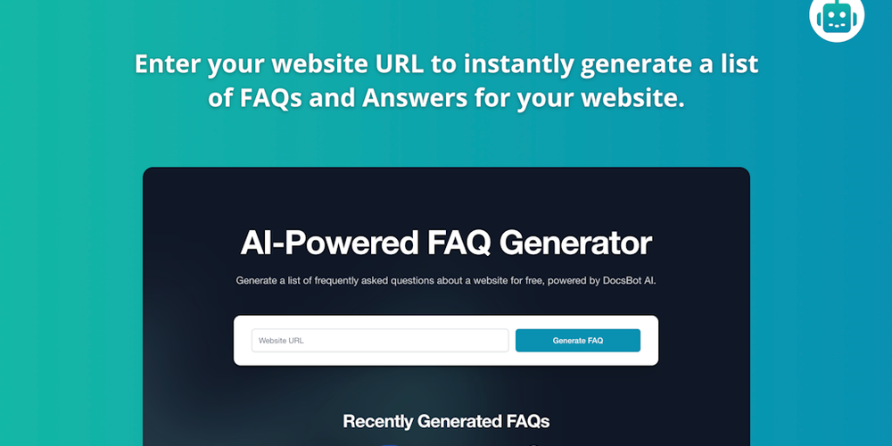 DocsBot AI website screenshot DocsBot AI website screenshot