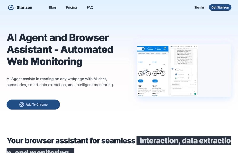 Starizon website screenshot Starizon website screenshot