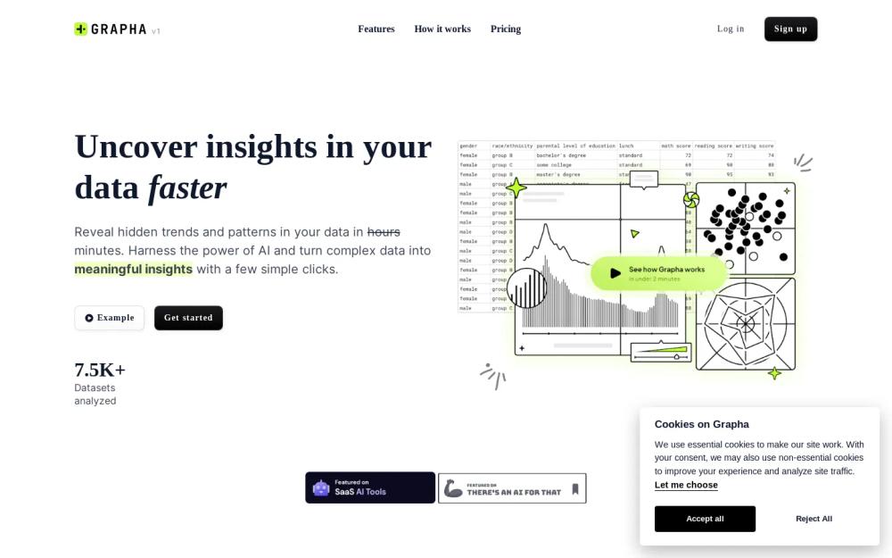 Grapha AI website screenshot Grapha AI website screenshot