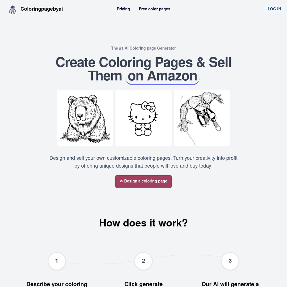 Coloringpagebyai website screenshot Coloringpagebyai website screenshot