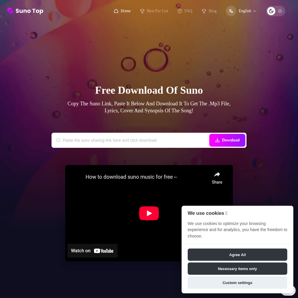 Suno-Top website screenshot Suno-Top website screenshot