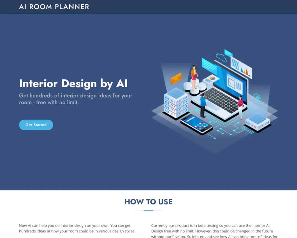 AI Room Planner website screenshot AI Room Planner website screenshot