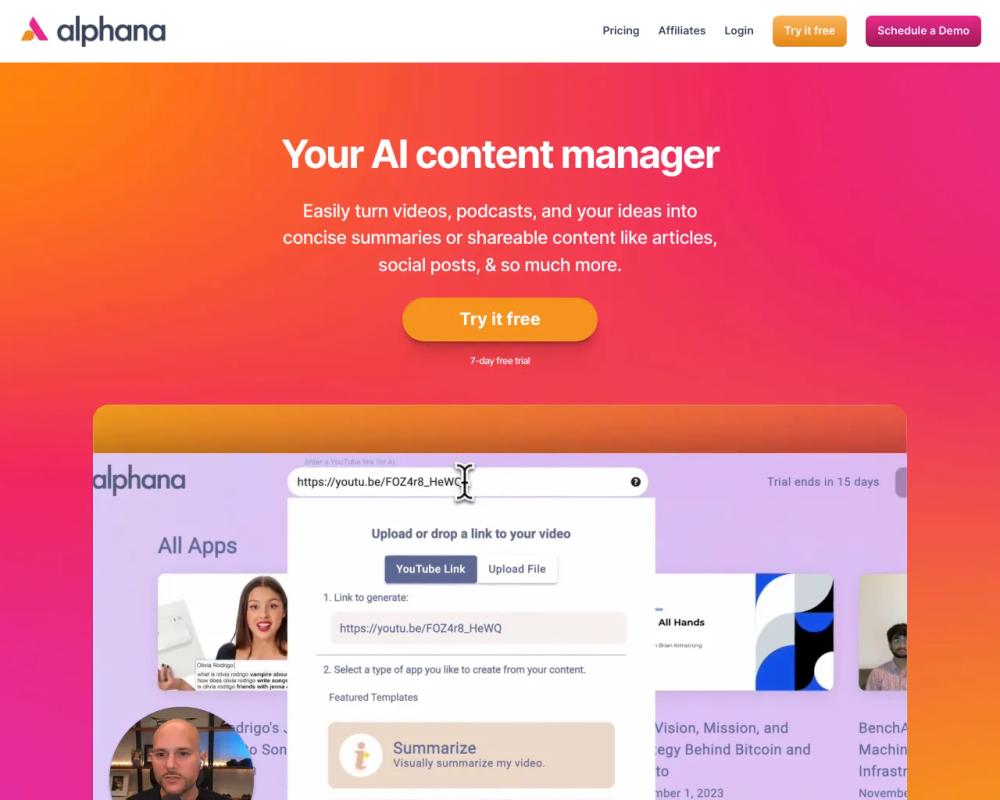 Alphana website screenshot Alphana website screenshot