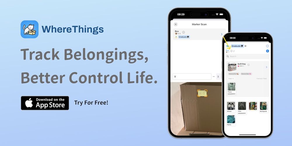 WhereThings website screenshot WhereThings website screenshot