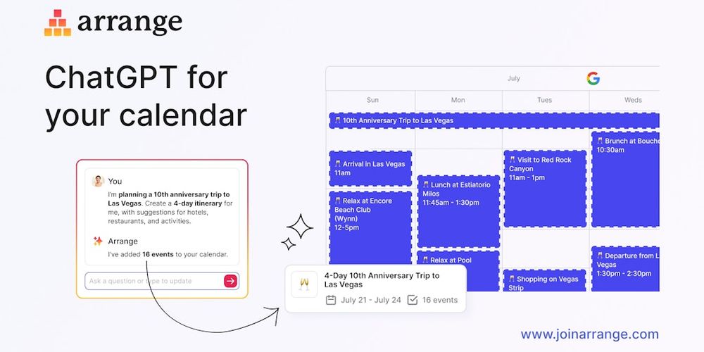 Arrange website screenshot Arrange website screenshot