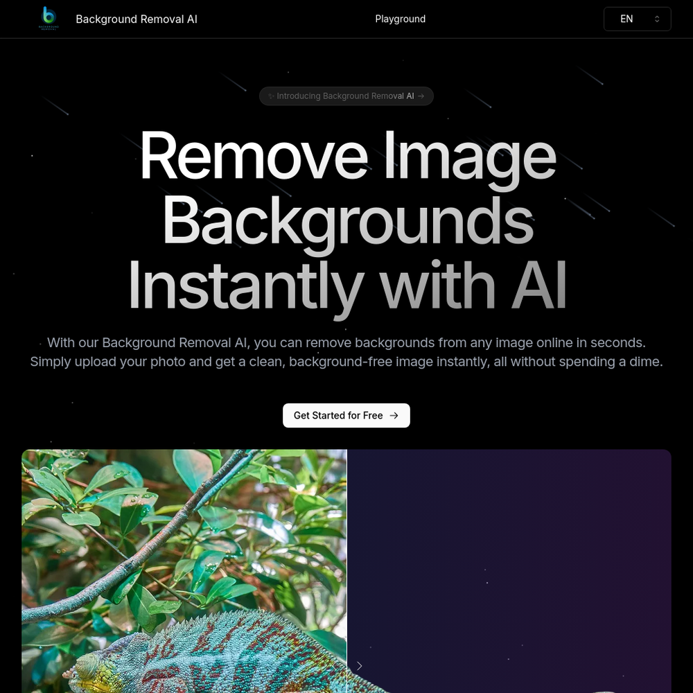 Background Removal website screenshot Background Removal website screenshot