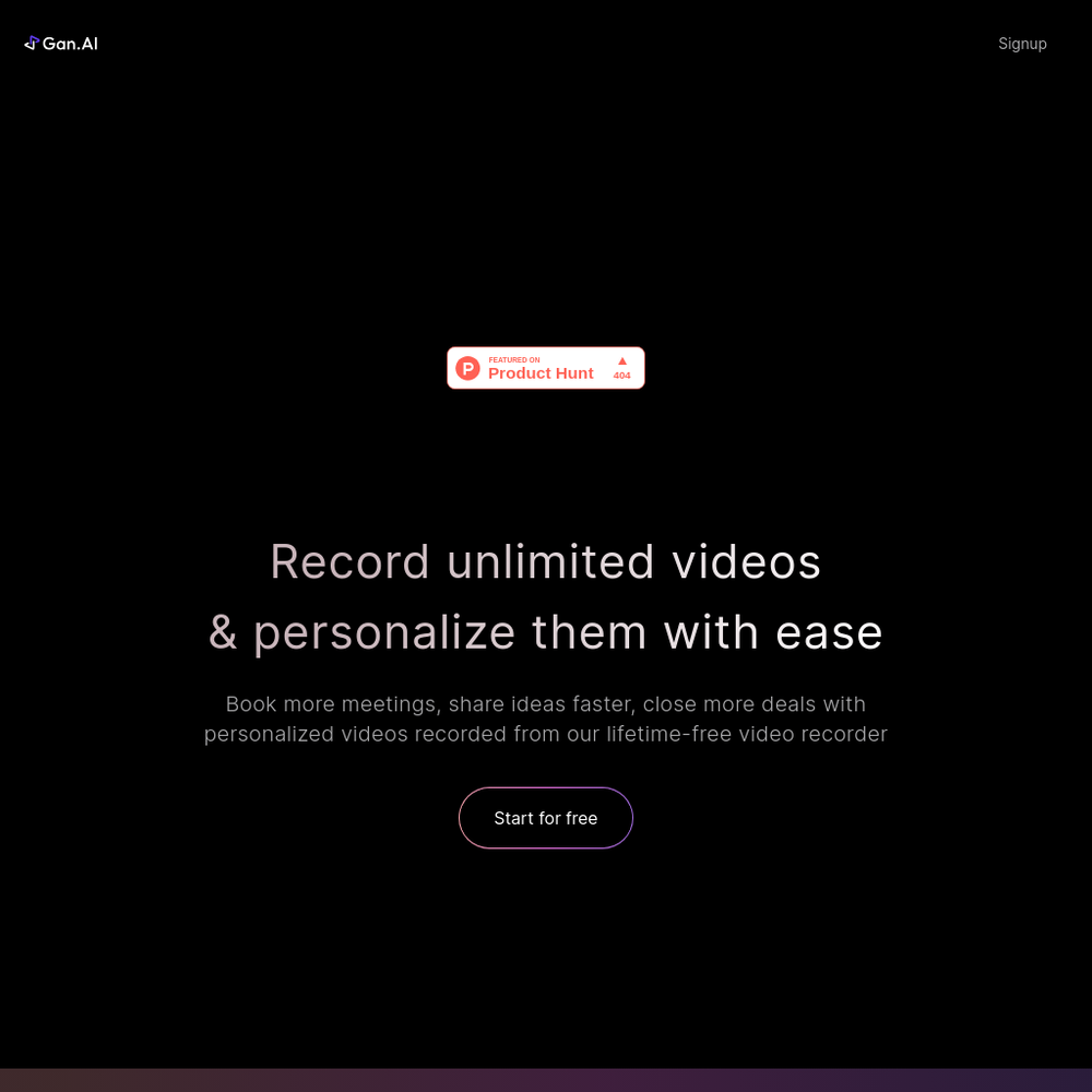 Gan.AI website screenshot Gan.AI website screenshot