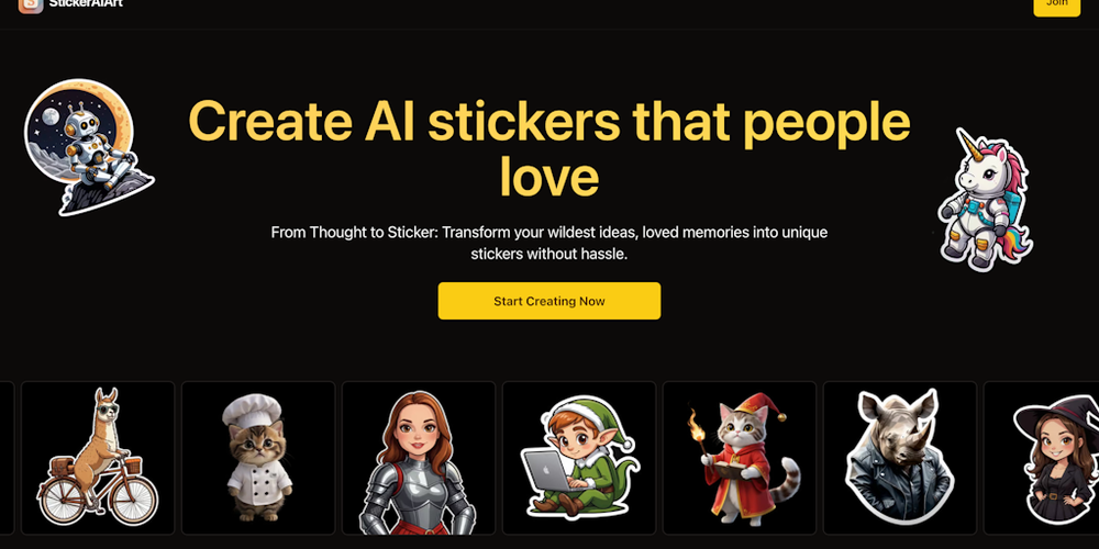 StickerAIArt website screenshot StickerAIArt website screenshot