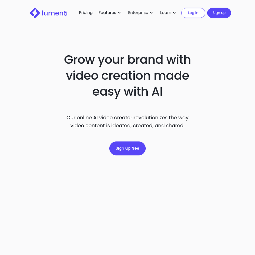 Lumen5 website screenshot Lumen5 website screenshot