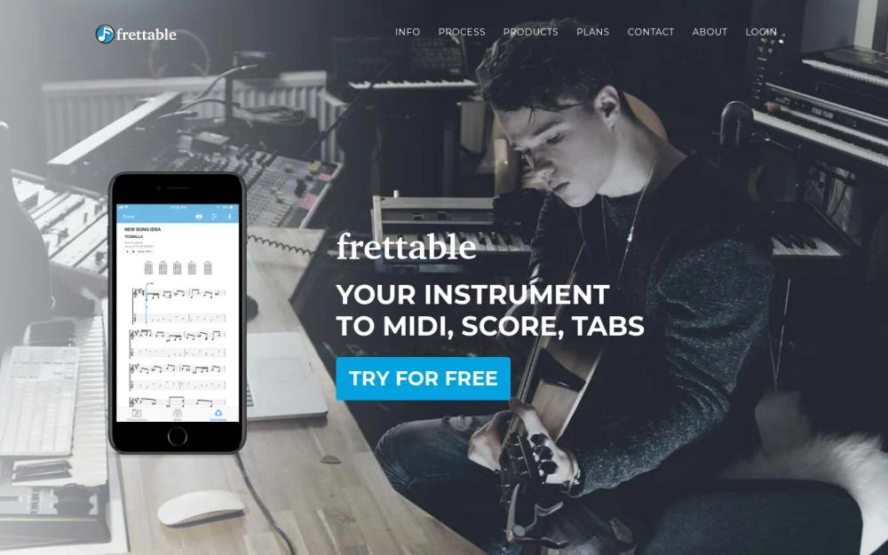 Frettable website screenshot Frettable website screenshot