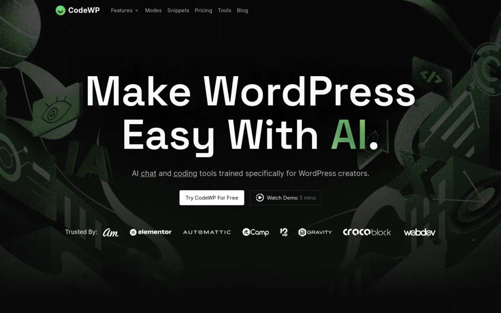 CodeWP website screenshot CodeWP website screenshot