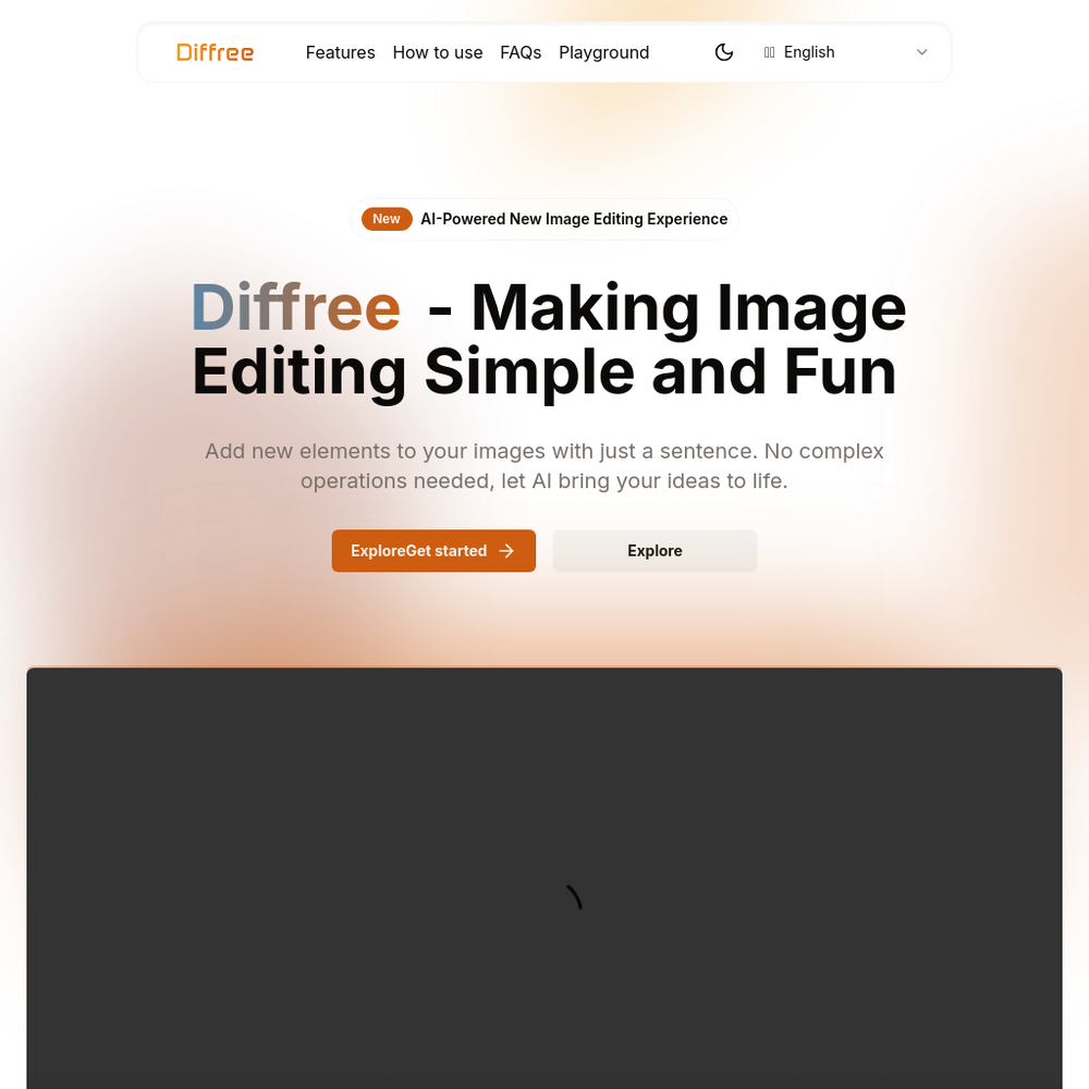 Diffree website screenshot Diffree website screenshot