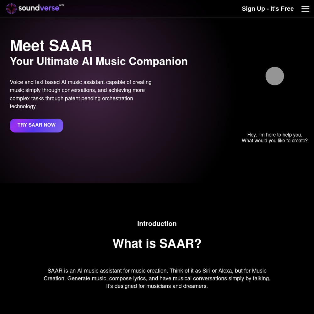 Soundverse Ft website screenshot Soundverse Ft website screenshot