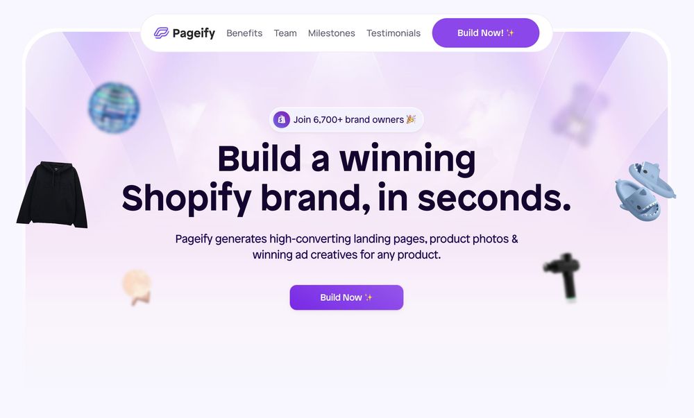 Pageify website screenshot Pageify website screenshot