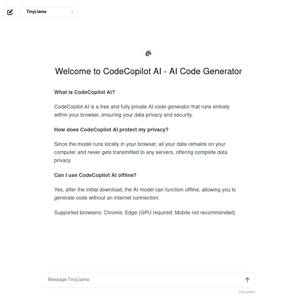 CodeCopilot website screenshot CodeCopilot website screenshot