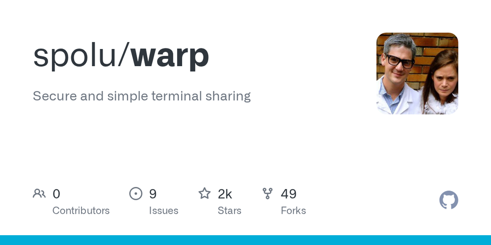 Screenshot of Warp Terminal Sharing Screenshot of Warp Terminal Sharing