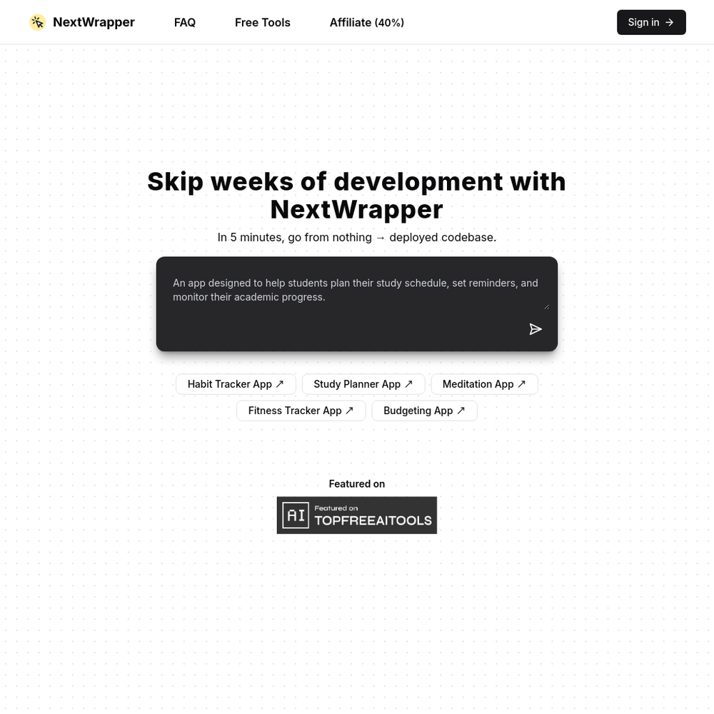 NextWrapper website screenshot NextWrapper website screenshot
