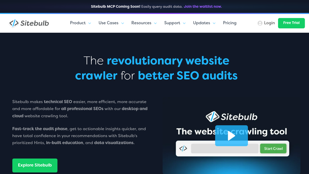 Sitebulb website screenshot Sitebulb website screenshot