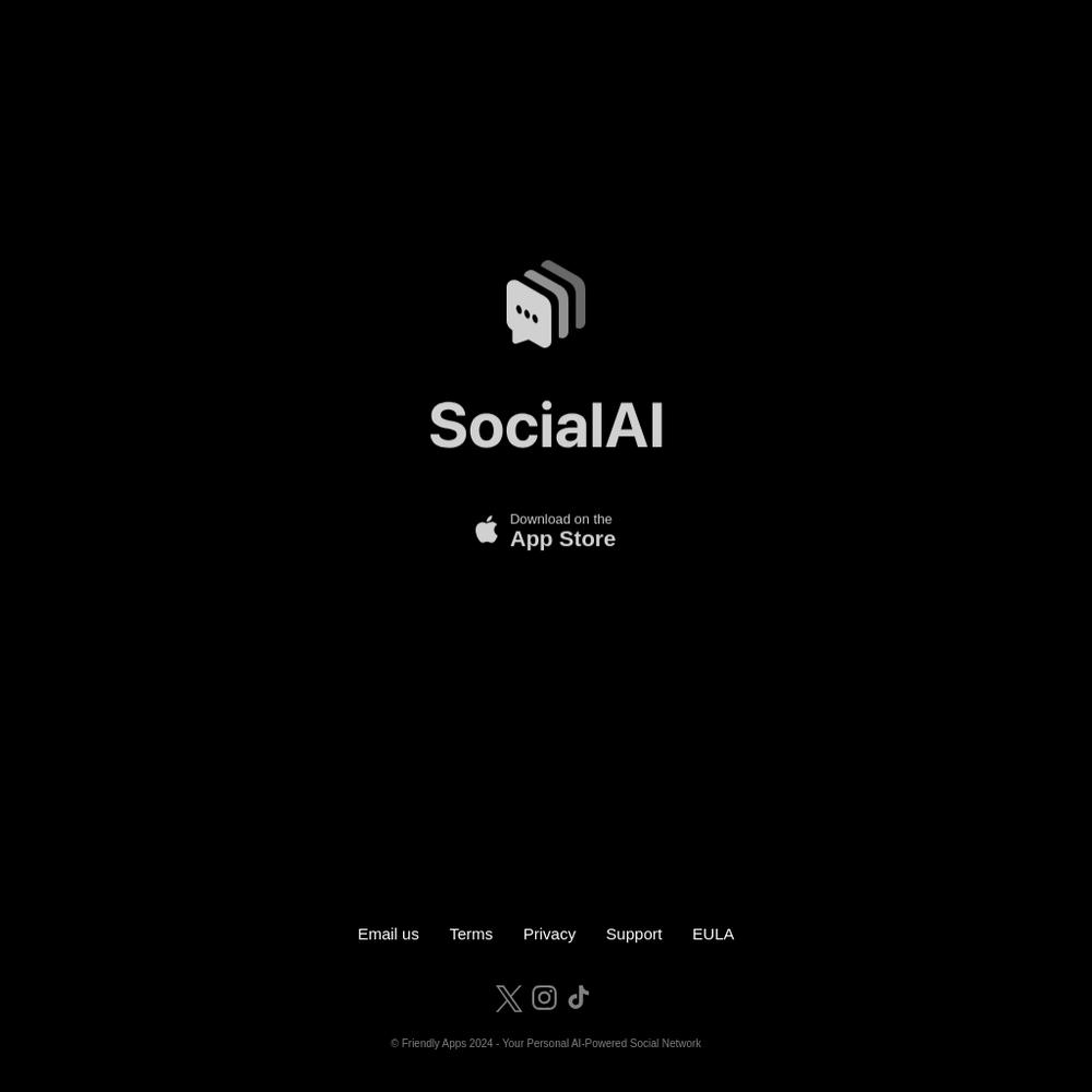 SocialAI website screenshot SocialAI website screenshot