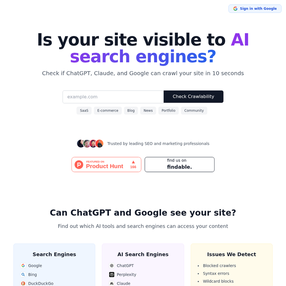 LLM SEO Index website screenshot LLM SEO Index website screenshot
