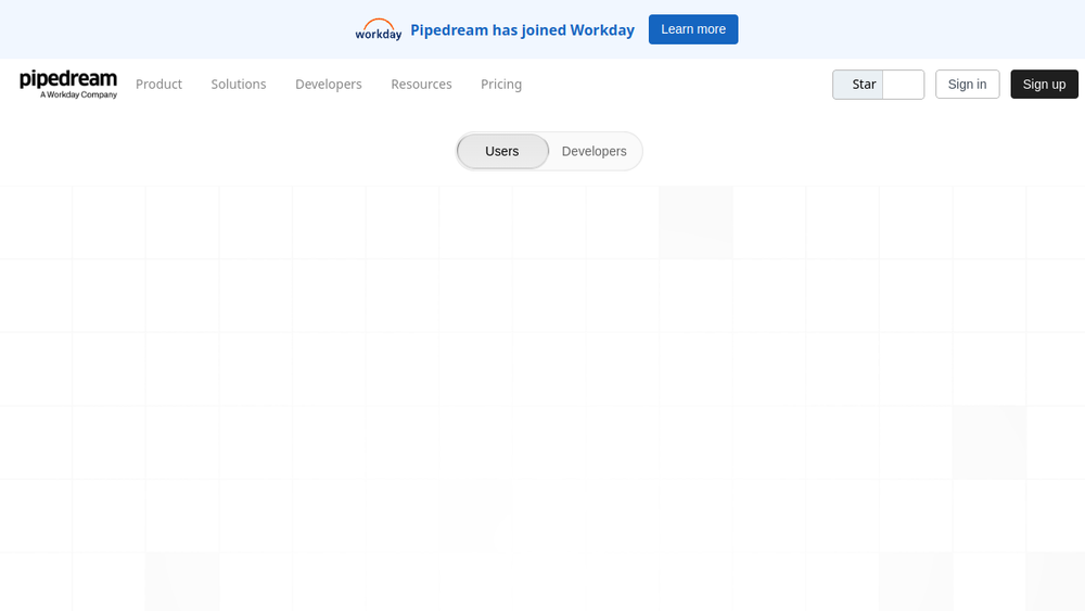 Pipedream website screenshot Pipedream website screenshot