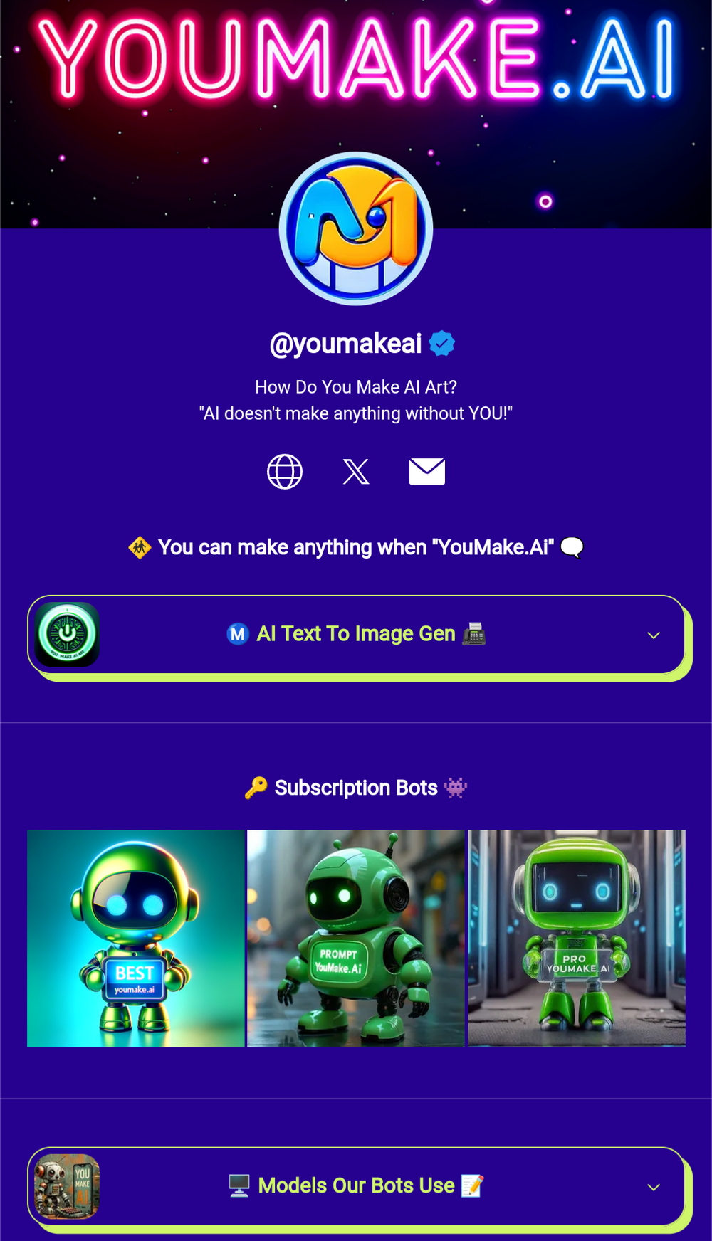 You Make AI website screenshot You Make AI website screenshot