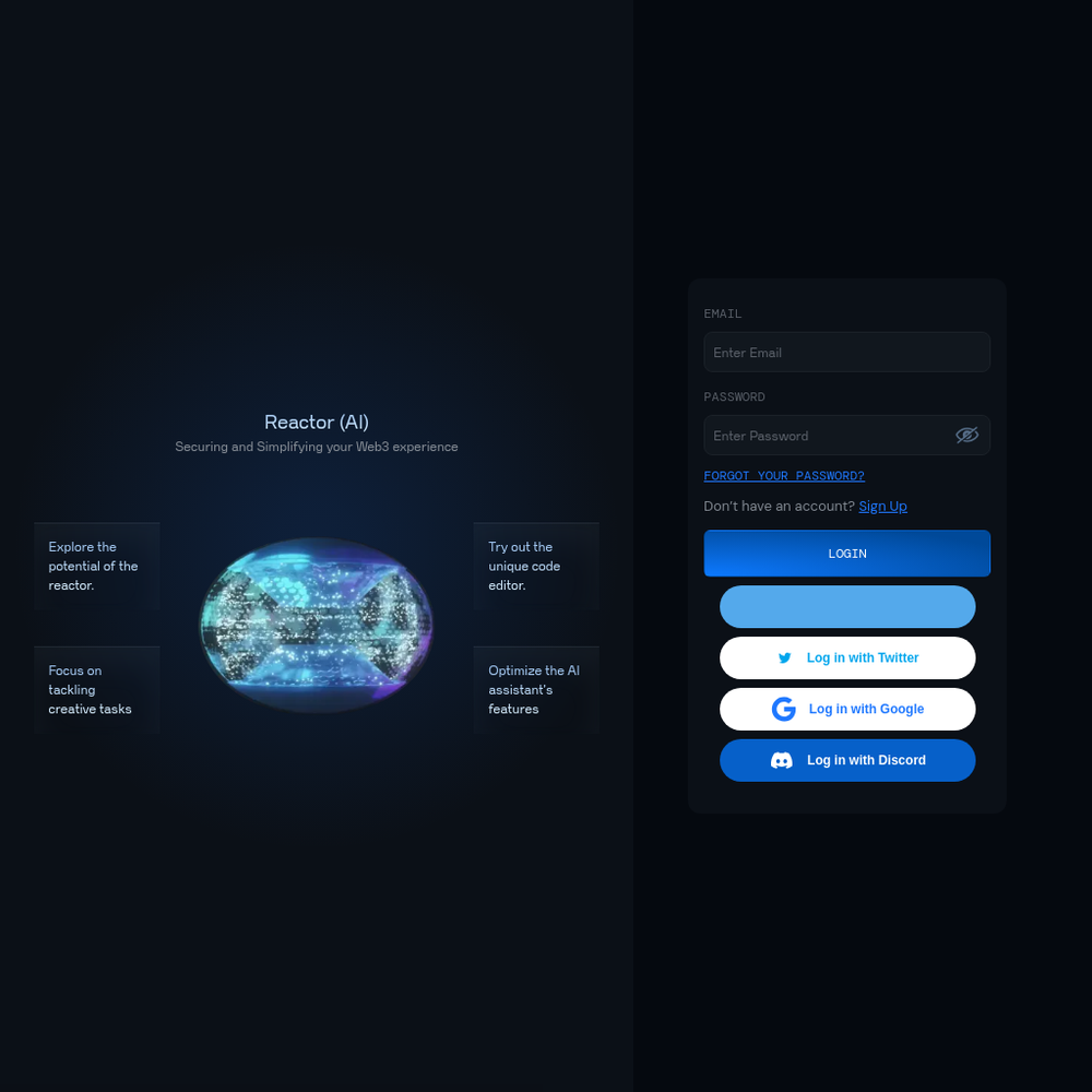 Reactor Chat AI website screenshot Reactor Chat AI website screenshot