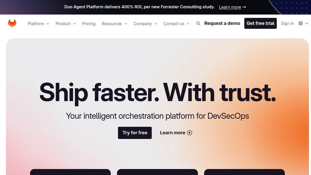 GitLab website screenshot GitLab website screenshot