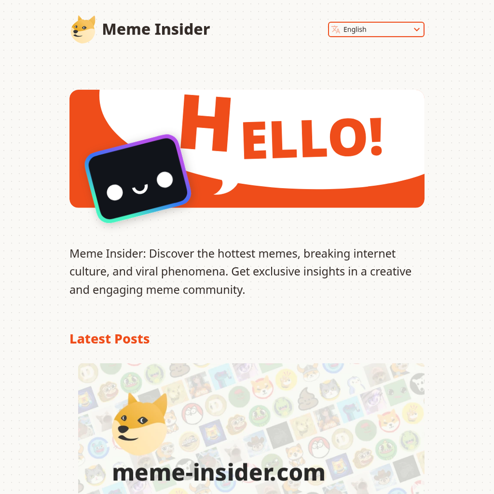 Meme Insider website screenshot Meme Insider website screenshot