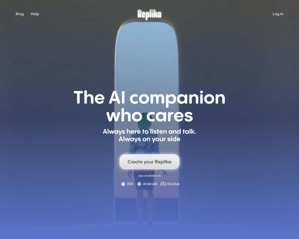 Replika website screenshot Replika website screenshot