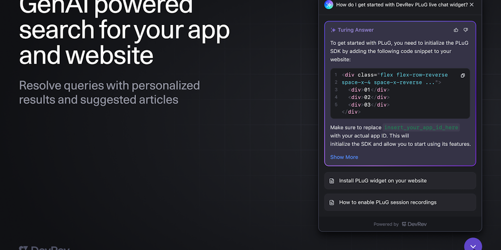 DevRev website screenshot DevRev website screenshot