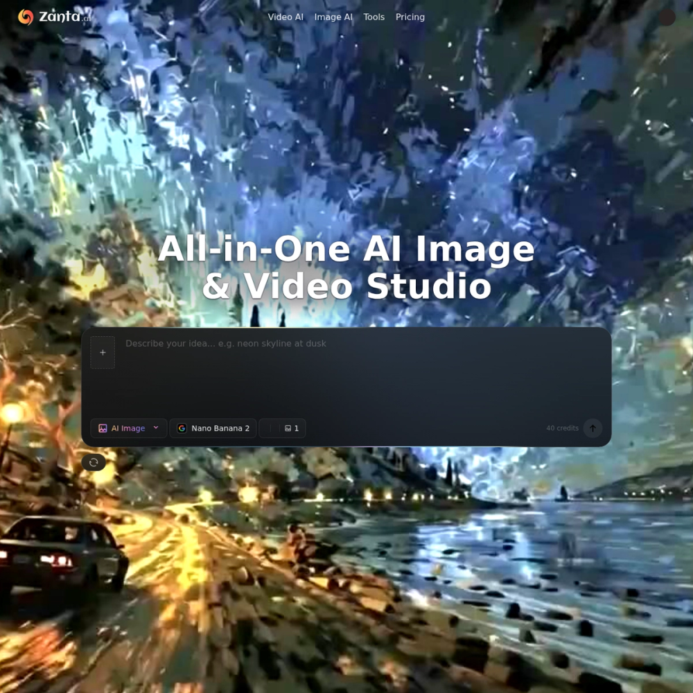 Zanta AI website screenshot Zanta AI website screenshot