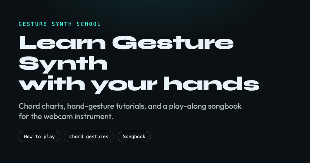 Screenshot of Gesture Synth School Screenshot of Gesture Synth School