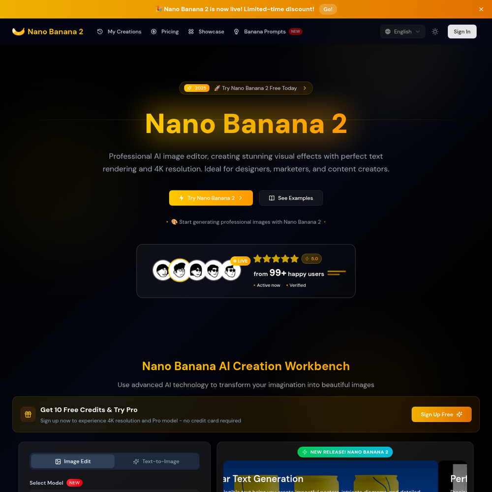 Nano Banana 2 website screenshot Nano Banana 2 website screenshot