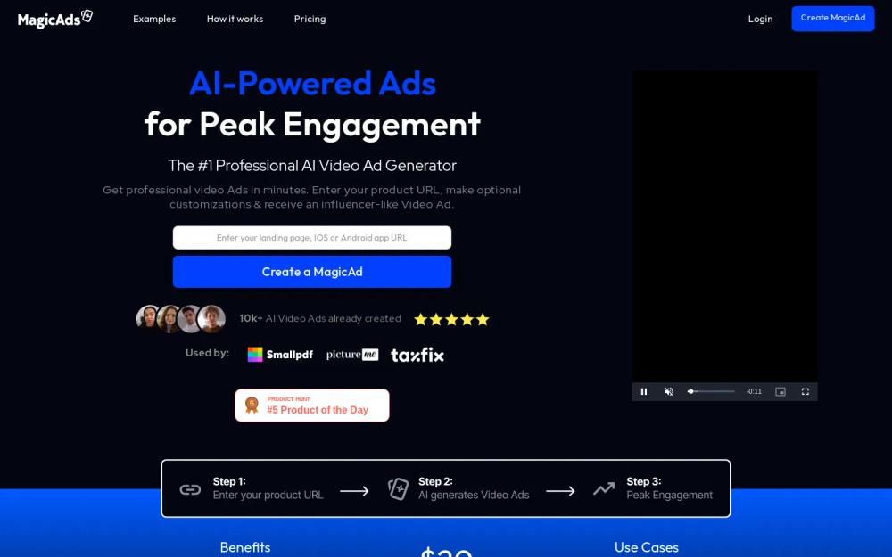MagicAds website screenshot MagicAds website screenshot