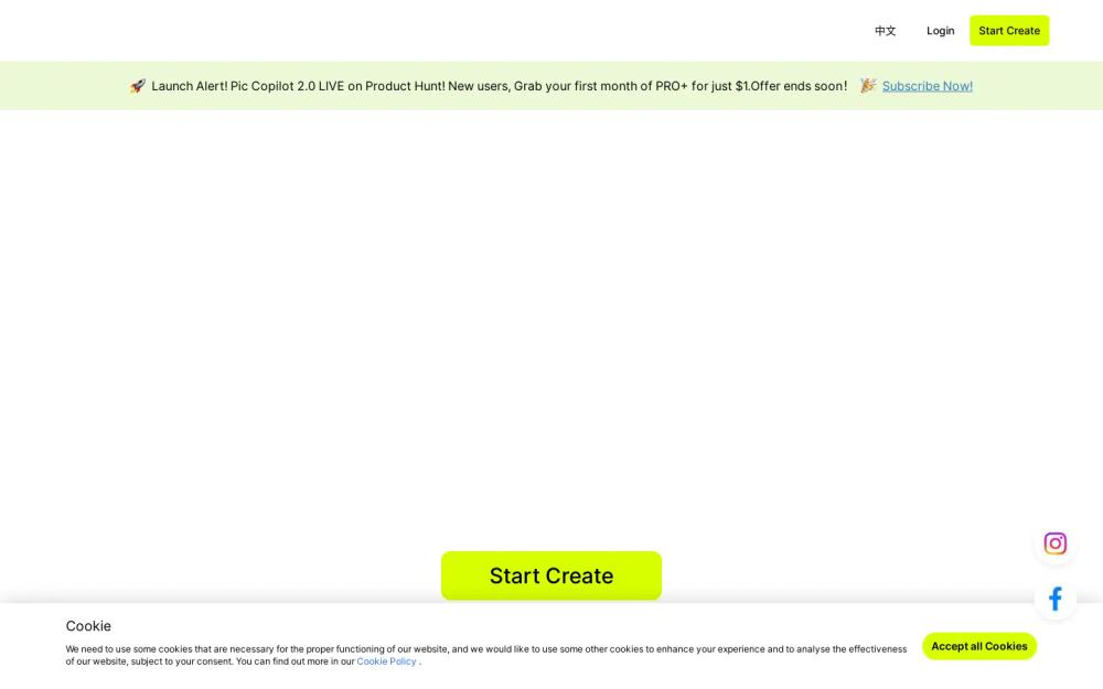 Pic Copilot website screenshot Pic Copilot website screenshot