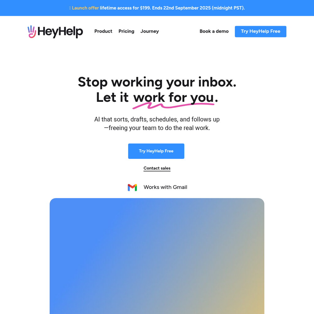HeyHelp website screenshot HeyHelp website screenshot