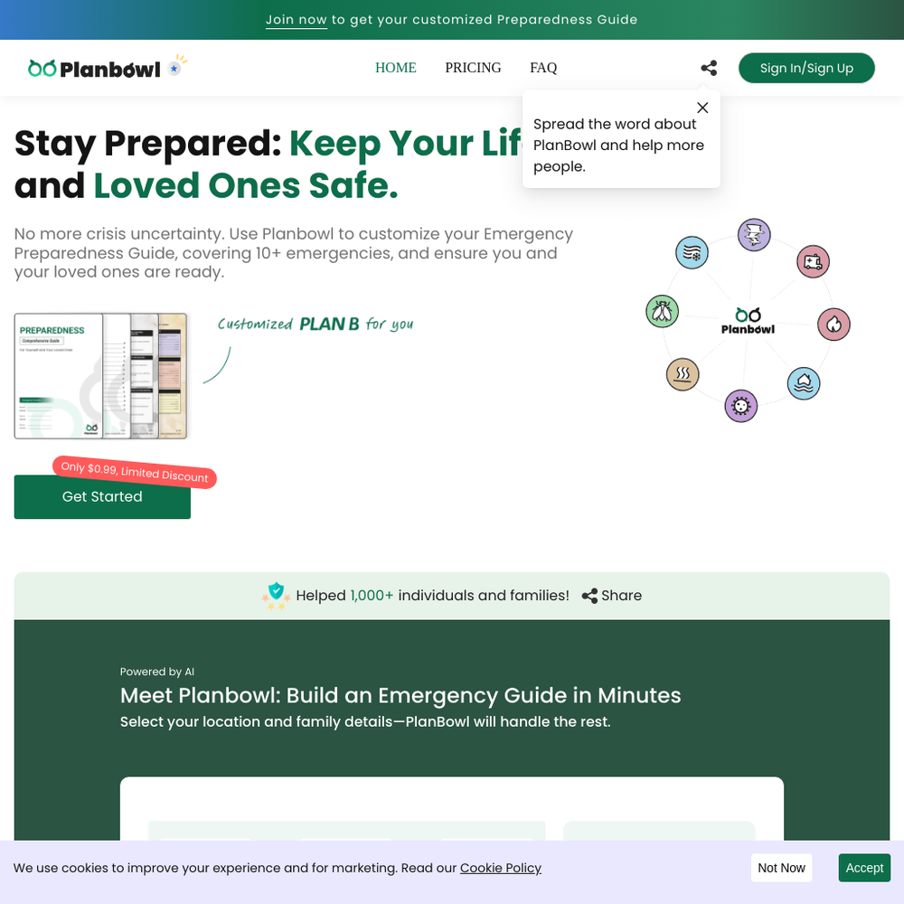 PlanBowl website screenshot PlanBowl website screenshot