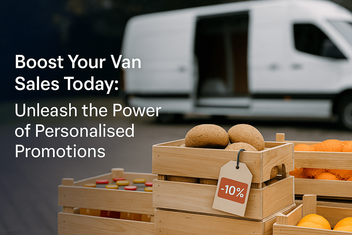 Sales rep offering a personalised promotion to a retail customer during a van sales visit